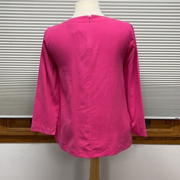 J. Crew NWT Pink 100% Silk Pocket blouse Size 2 - Picture 5 of 10
